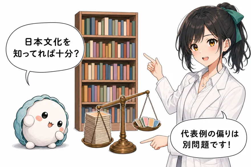 かき丸「日本文化を知ってれば十分?」おい丸「代表例の偏りは別問題です!」