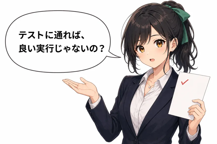 おい丸「テストに通れば、良い実行じゃないの?」
