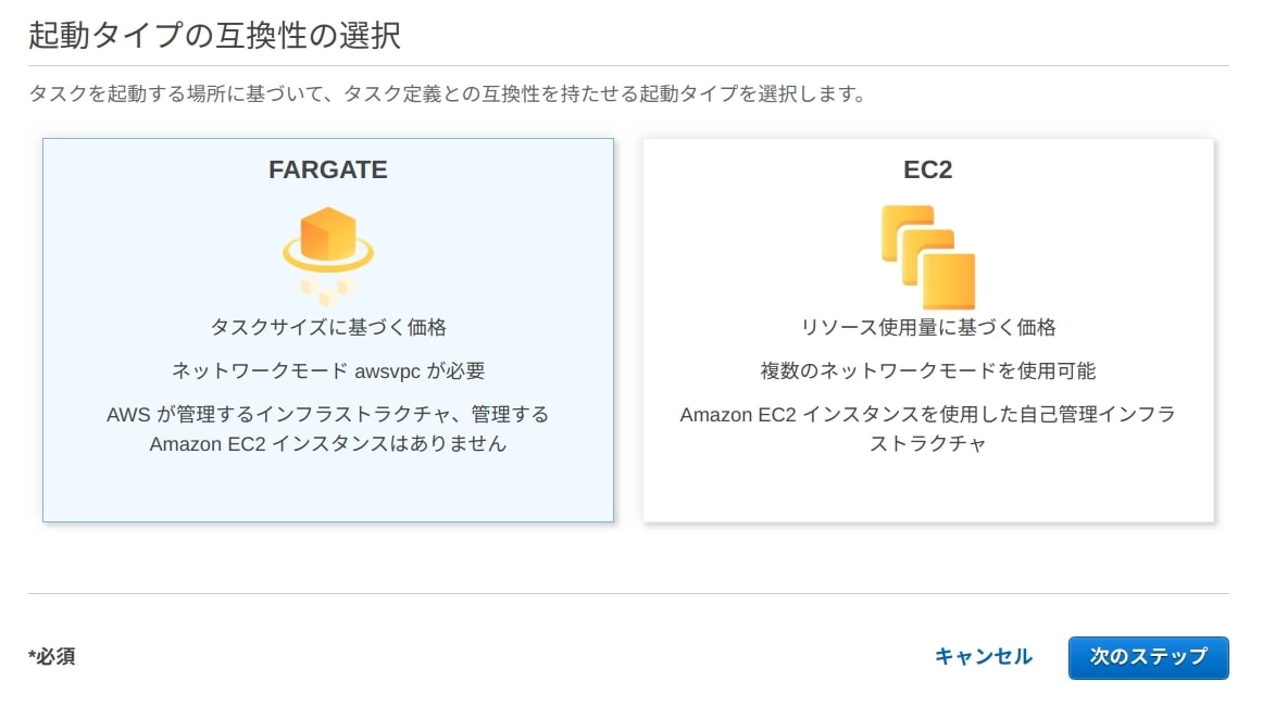 Fargate 使い方